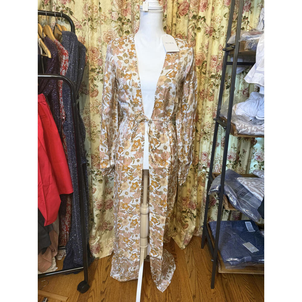 NWT! Rumer Paloma Duster Floral Print Long Size XS